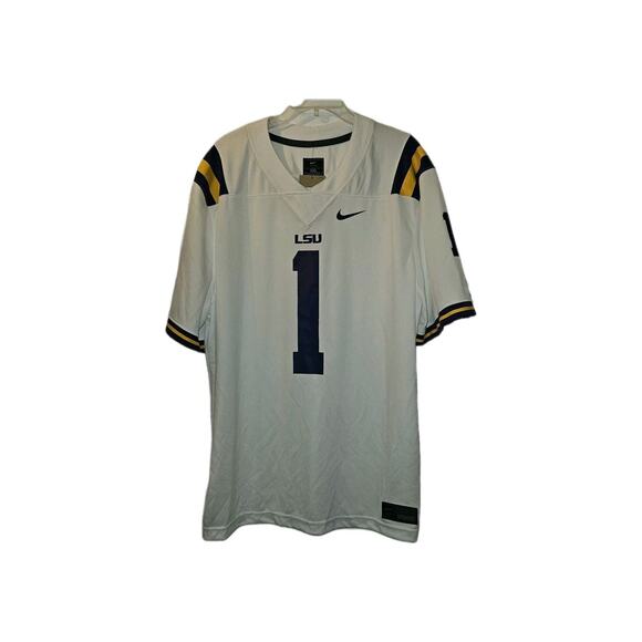 Nike Dri-Fit LSU Mens Jersey Team Apparel Size XXL White NWT - Picture 1 of 7